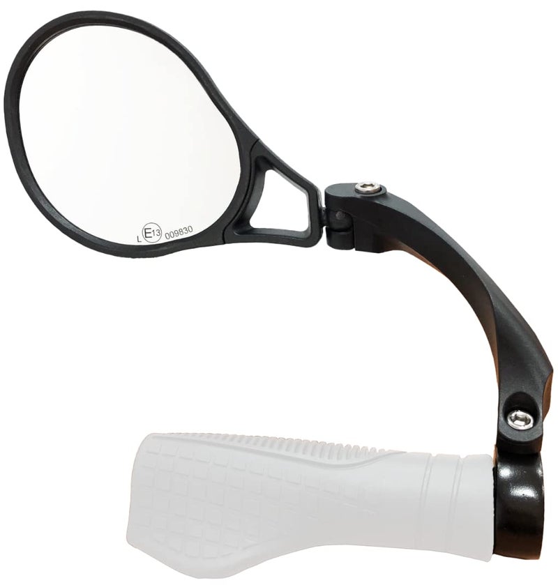 Hafny E13 Approved E-Bike Mirror, Large Surface Handlebar Bike Mirror, HD Automotive Grade Glass Bicycle Mirror, Safe Blast-Resistance Cycling Mirror - Image 1